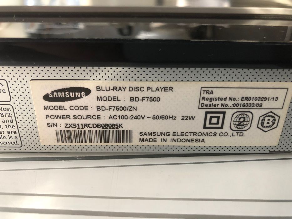 SAMSUNG 3D Blu-ray BD-F7500