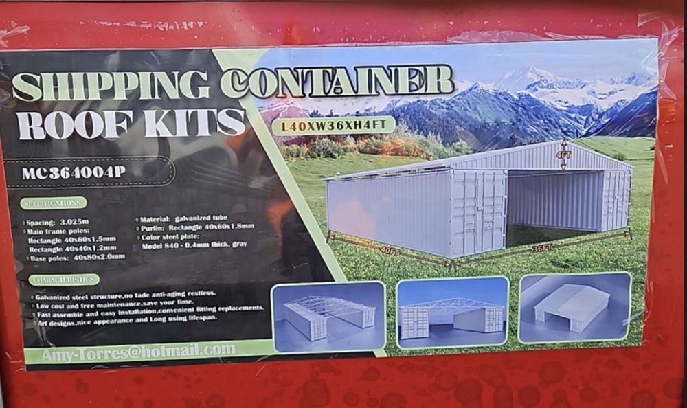 Kit Acoperiș de tabla pentru Containere Maritime