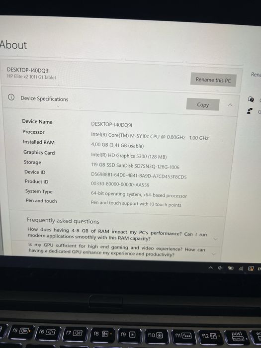 Лаптоп/таблет HP Elite x2 1011 11.6"