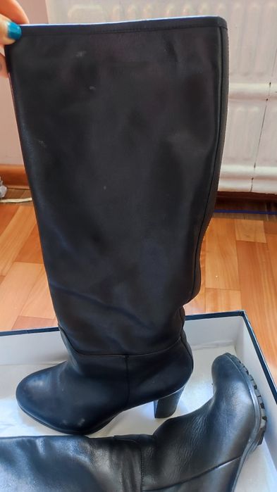 Сапоги кожанные, зимние тёплые