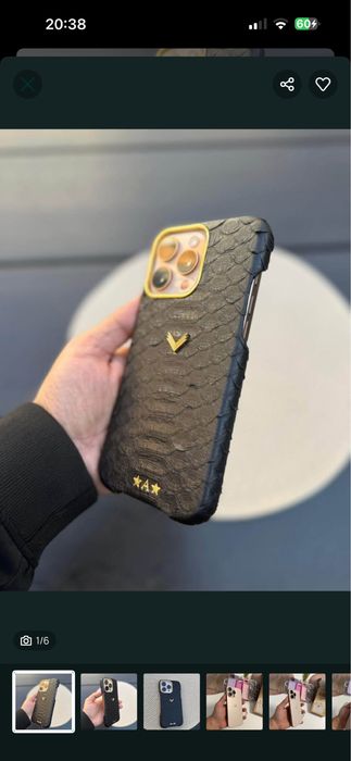 Vand husa Velante din piele de piton 16 pro max