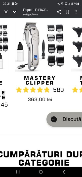 Aparat de tuns Fagaci Mastery Clipper