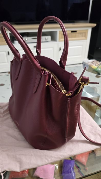 Geanta piele Coccinelle, grena