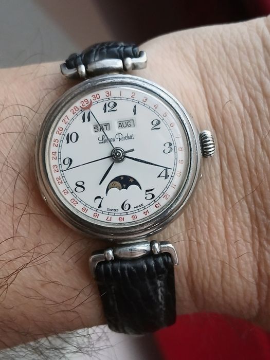 Ceas Lucien Rochat calendar moon phase argint