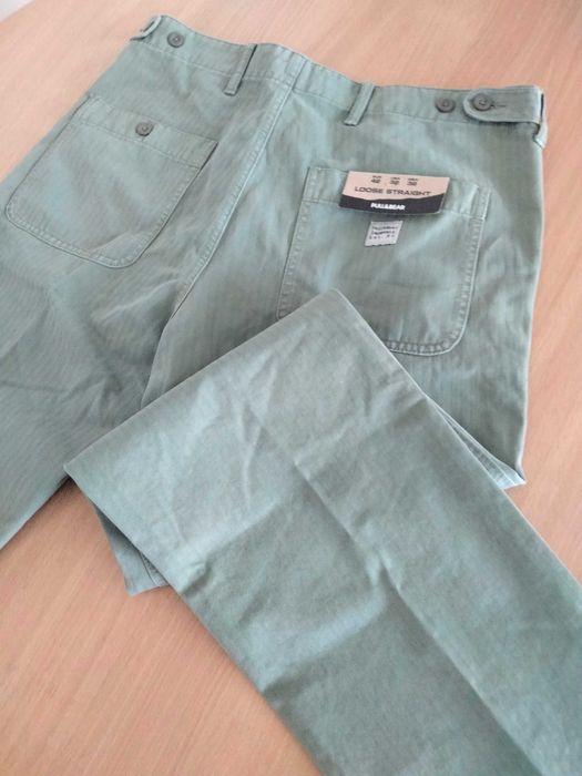 Blugi barbati Pull & Bear verzi 42 S - M Loose Straight noi