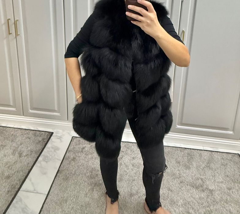 Vestă naturală de vulpe