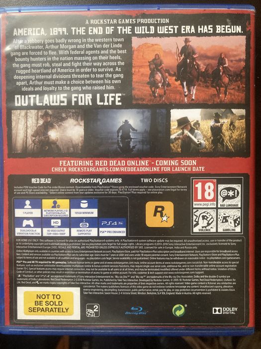 Продавам Red Dead Redemption PS4