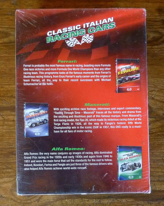 Класически италиански състезателни коли, 3 DVD.