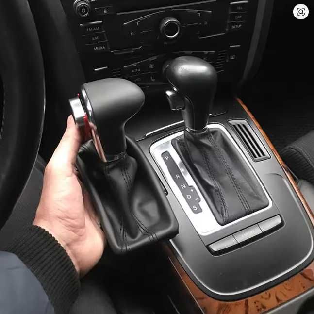 Скоростен лост Audi Q5 A4 A5 A6 Q7 с маншон автоматик Еко кожа хром