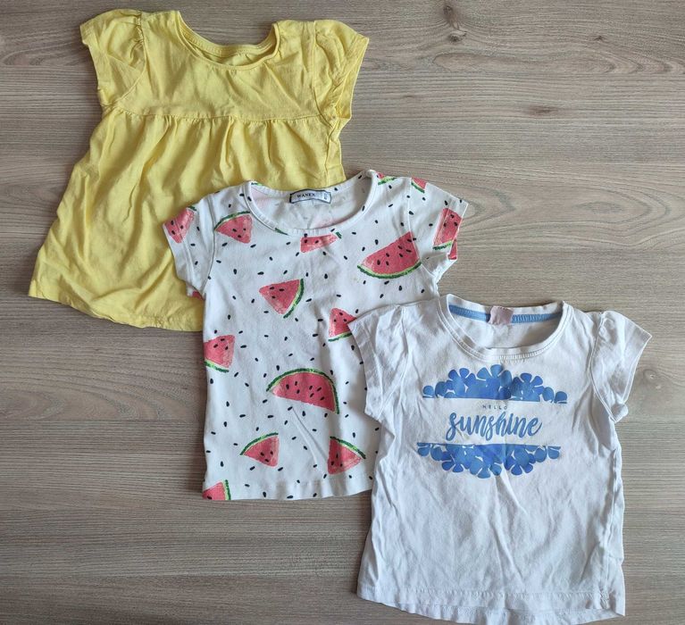 Летни дрехи за момиче 98-104, къс ръкав, къси гащи, клинчета
