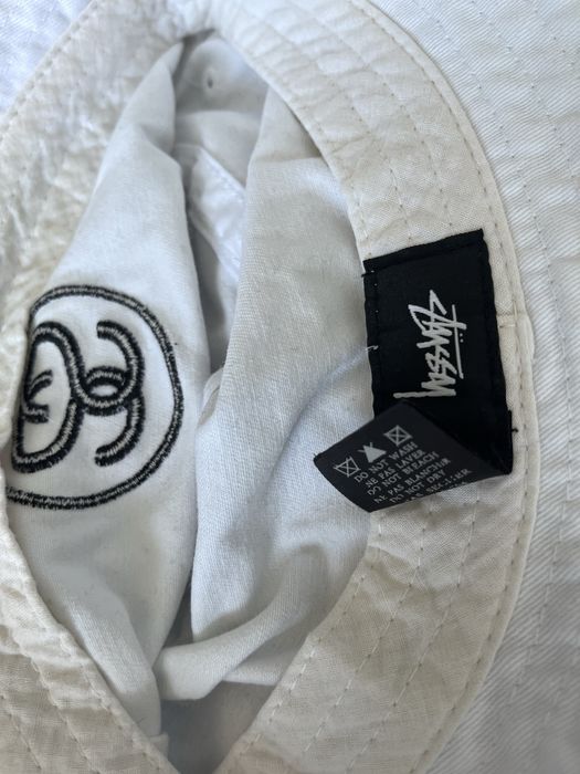 Шапка Stüssy SS Deep Bucket White L/XL