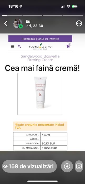 Crema de fata younf living