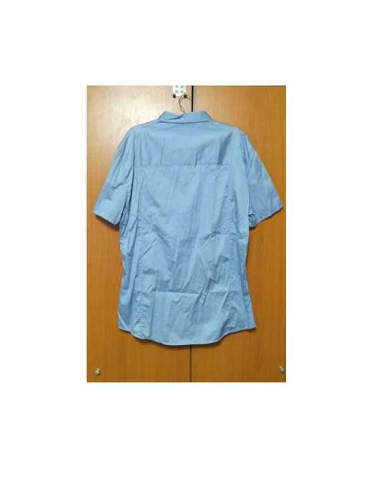 Camasa barbateasca H&M blue cu maneca scurta , buzunar, L-XL