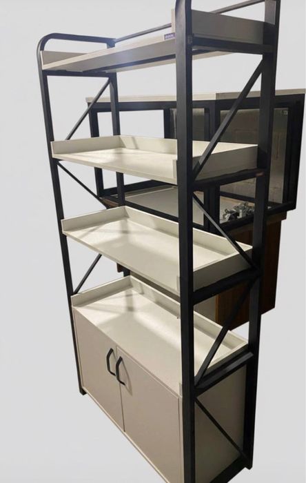 Стеллаж шкаф белый