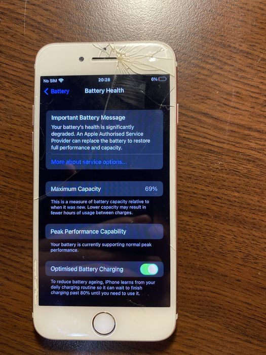 Iphone 7- battery health 69%