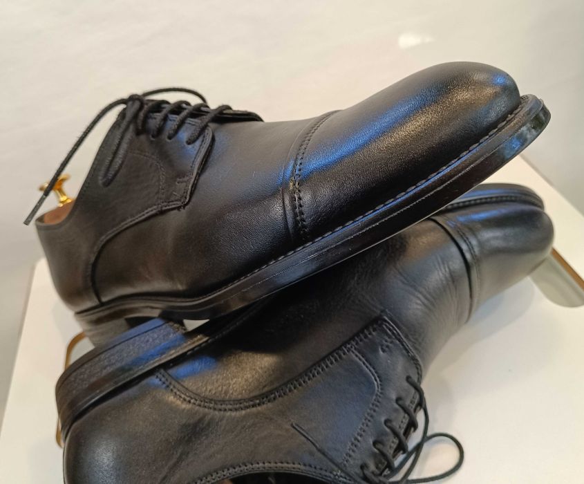 Pantofi derby 44 44.5 cap toe premium Mantinique piele naturala moale