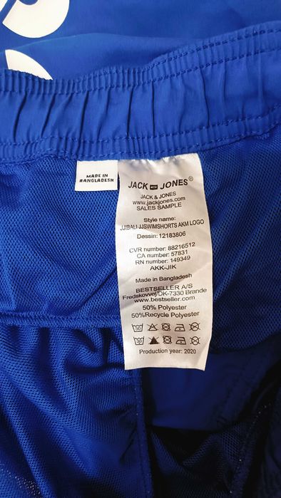 Pantaloni scurți jack&jones albastru/alb mărimea M