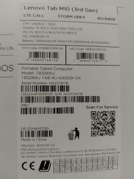 Lenovo Tab M10 (3rd Gen)