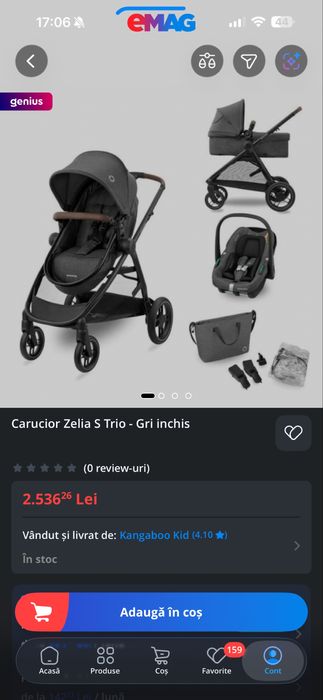 Carucior Zelia S Trio - Gri inchis Maxi Cosi