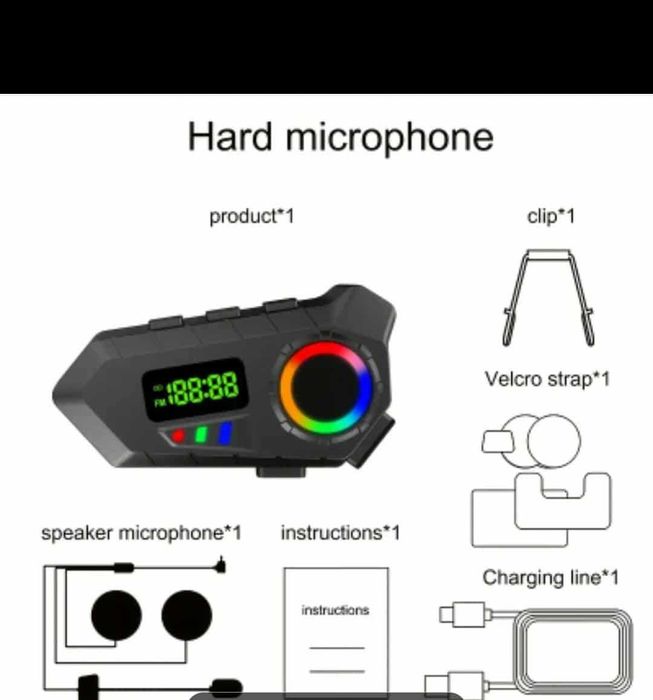 Casca Bluetooth pentru casca Moto Fullface, , , baterie 1000mAh