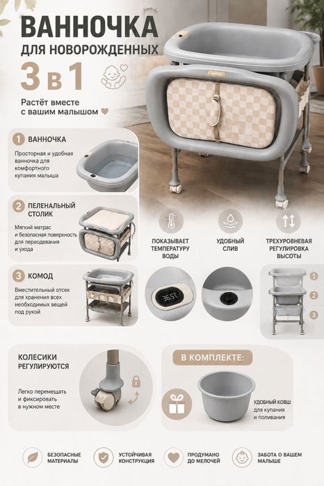 Продам ванну 3 в 1