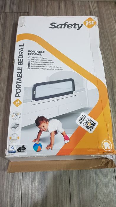 Bariera de protectie pentru pat reglabilă până la 106 cm