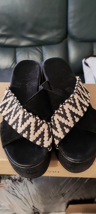 Sandale platforma piele mar. 40