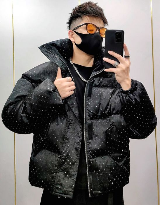 Geaca neagra cu cristale Swarovski