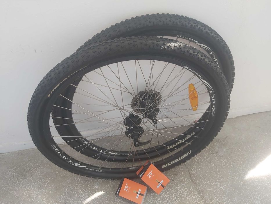 Set Roți MTB 29" – Jante AlexRims DP17 + Butuci Shimano + Gume Merida