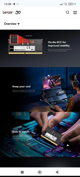 Оперативная память Ноутбук, Моноблок Lexar Sodimm 16Gb DDR5 5600