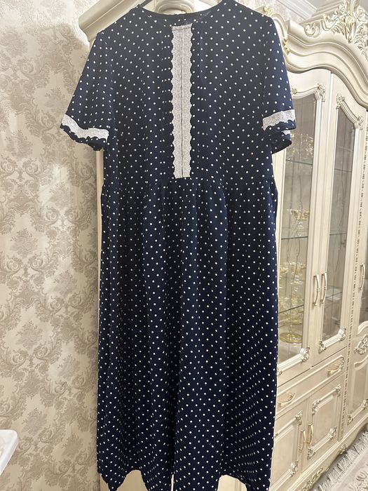 женская платья в горошек очень удобное платье размер 52-54