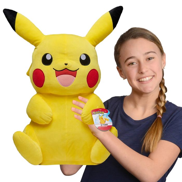 Голяма плюшена играчка Пикачу, Покемон Pokemon Pikachu 50cm