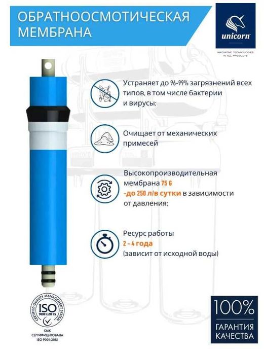 Комплект картриджей для системы обратного осмоса Unicorn KCB_FRO_5