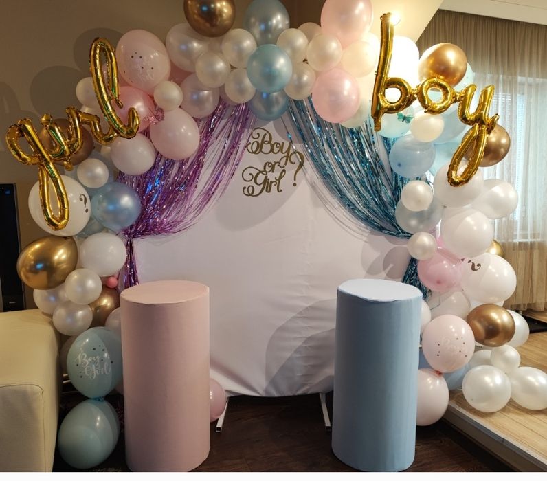 Украса  за джендър парти ,рожден ден,юбилей, погача и свето кръщение