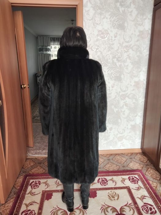 Шуба норковая чёрный бреллиант