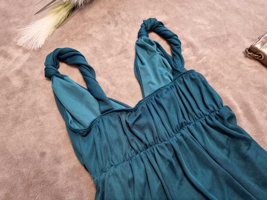 Rochita Miss Selfridge, rochie verde smarald, marimea 36