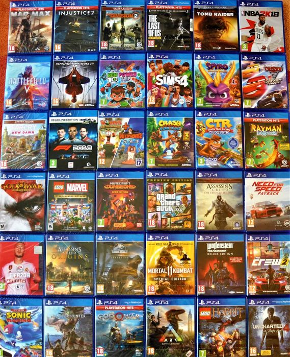 ps4 Crash GTA Star Wars Lego Spiderman Fifa NBA