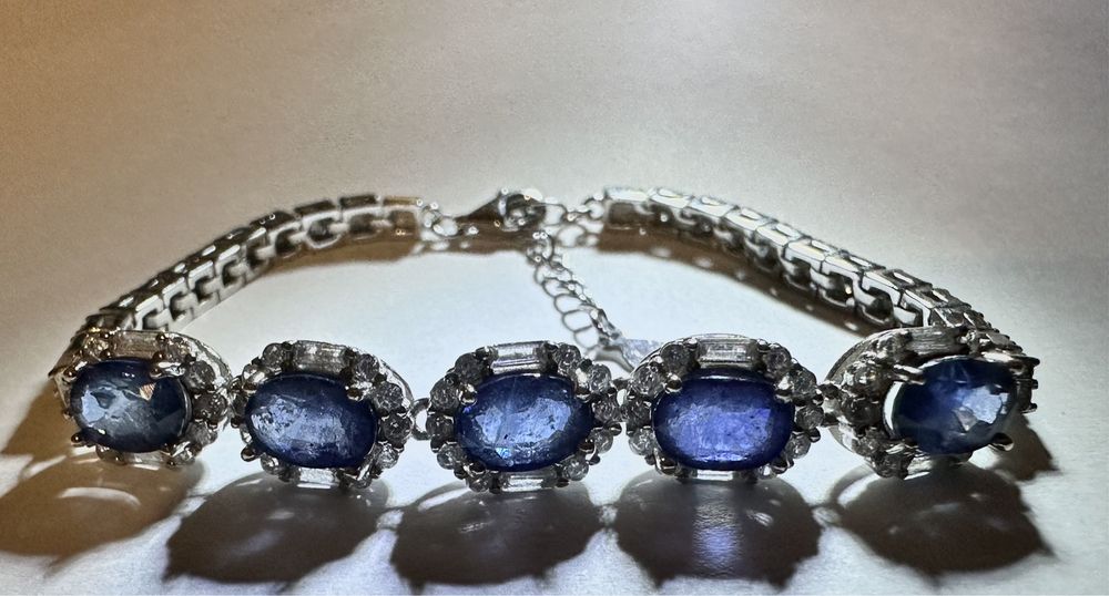 Bratara tennis superba safire naturale 4 ct