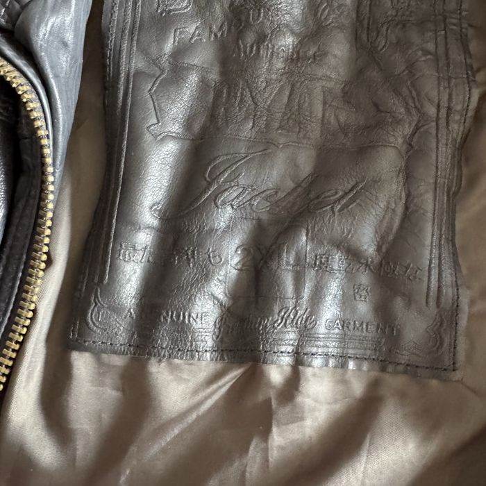 Geacă  vintage de piele naturală Superdry  biker neagră mărime M