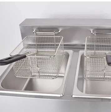 Двоен Газов Фритюрник 2х7,6 kW - 2х7литра с пиезо запалване