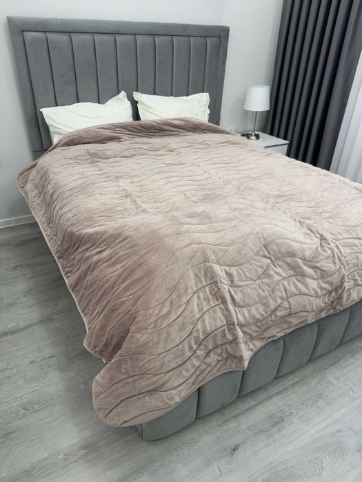 Кувертюра микро плюш Софт пепел рози