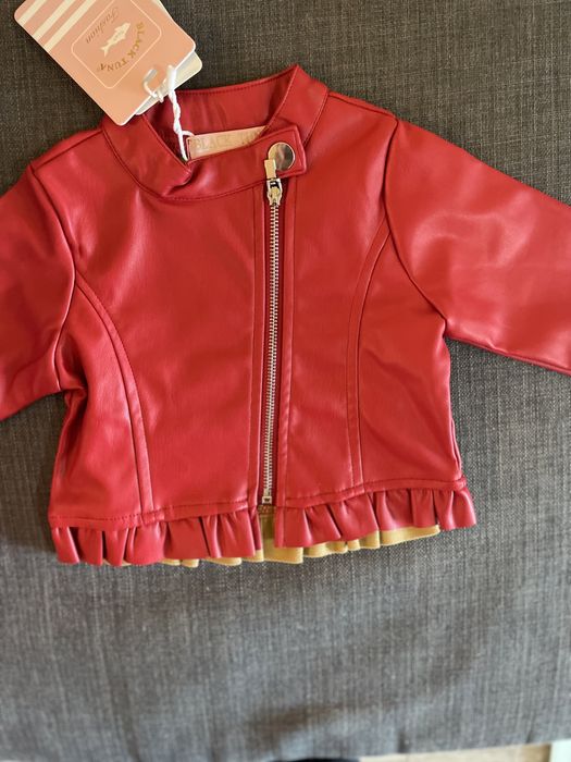 Детско кожено яке 80 см