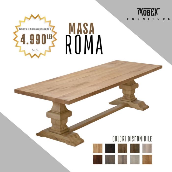 Mese din lemn de stejar-Fabrica-Posibilitate personalizare