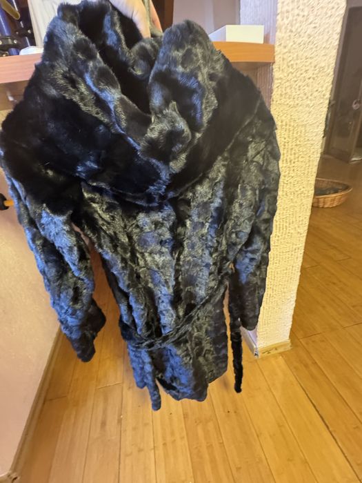 Шуба норковая черная
