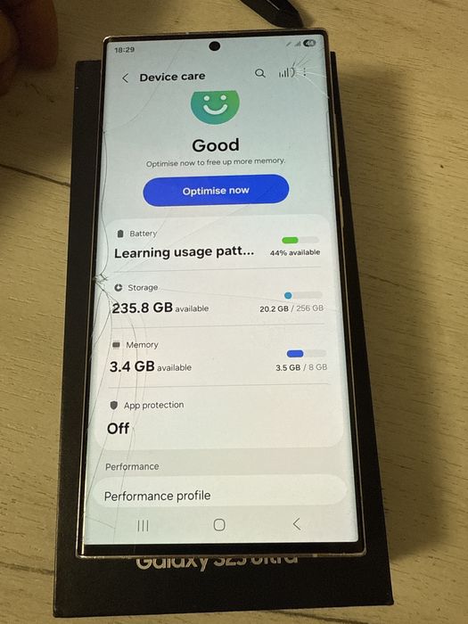 Samsung S23 Ultra 256Gb Full Box Sticla sparta