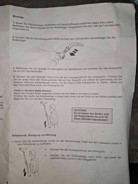 Авроматичен валяк-помпа за боядисване нов , Ruck Zuck Farbroller