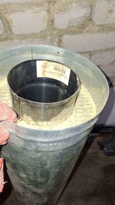 Сэндвич труба для печки  д.- 115 на 200 , 0.5мм