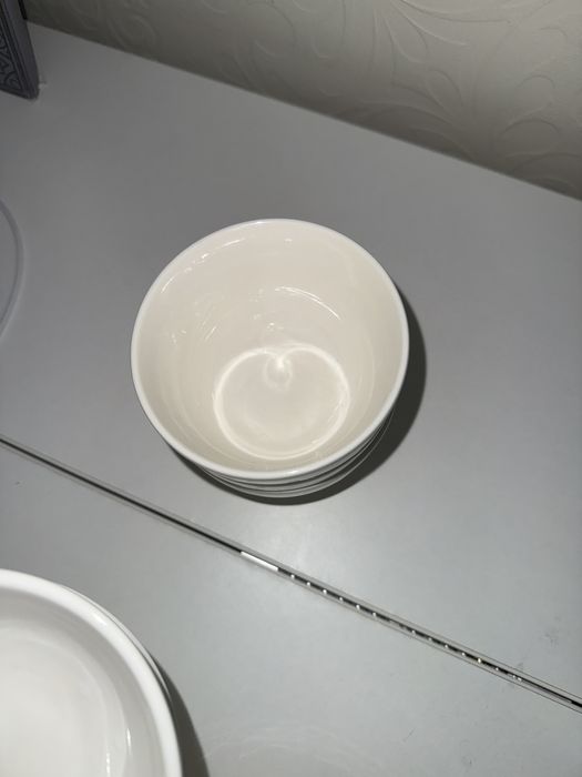 Ақ кеселер (пиала) шай, сорпаға