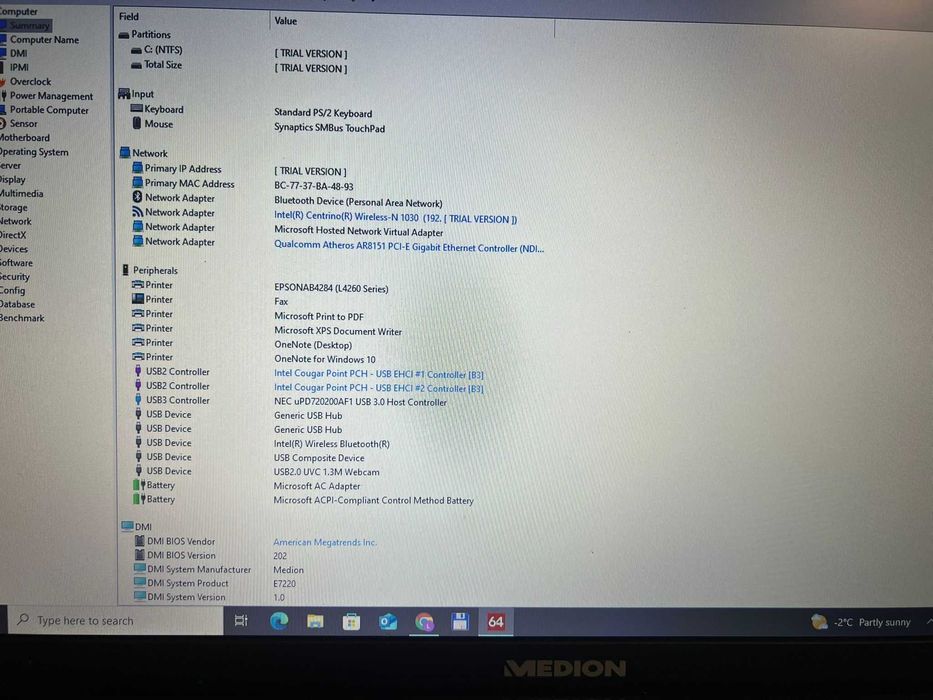 Laptop MEDION Akoya E7220 17 inch Licenta Windows 10 si Office 2021