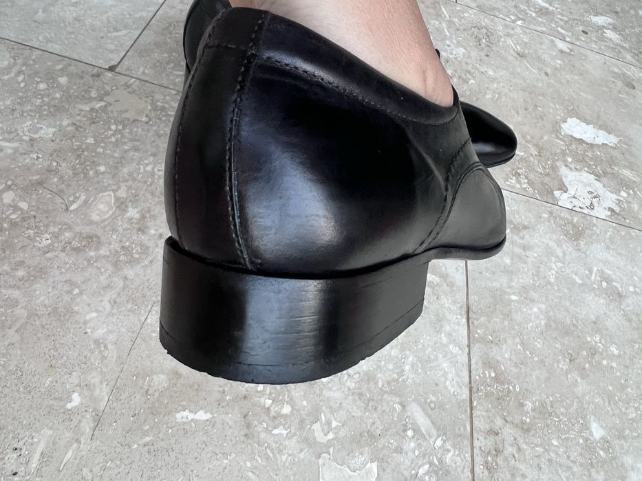 Pantofi negri eleganți pentru bărbați, piele naturală, mărimea 41